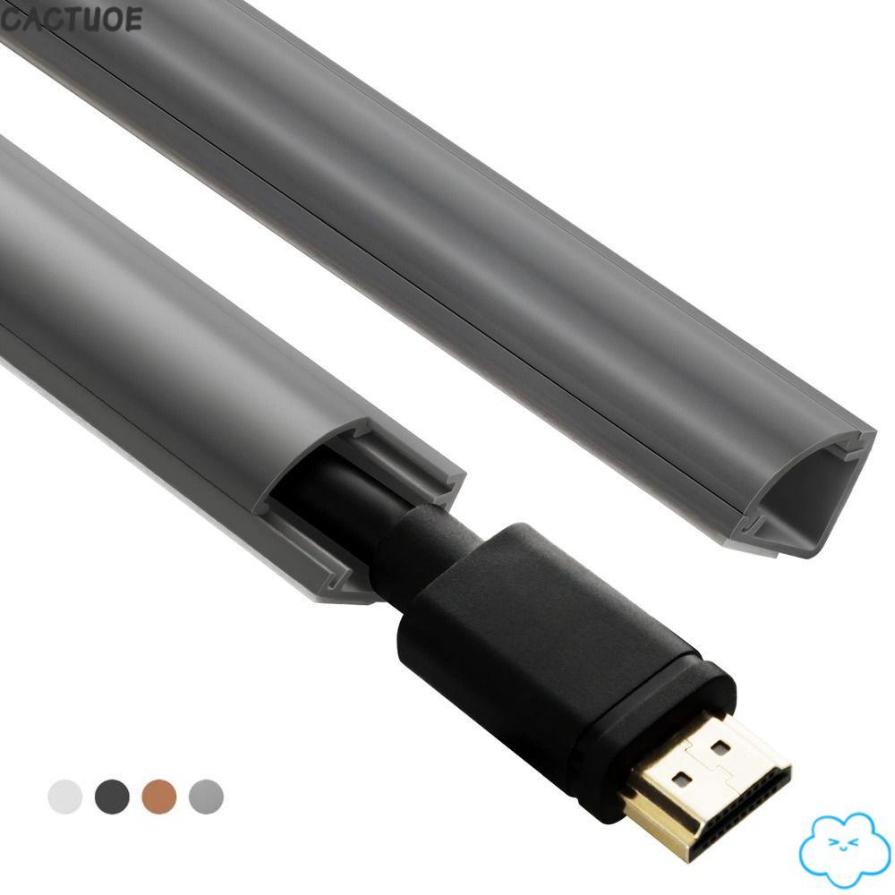 CACTUOE มุมสายเคเบิลคอนซีลเลอร์,สี PVC Cable Hider, Professional Self กาวสามเหลี่ยม 100 ซม.ลวดผนังชั