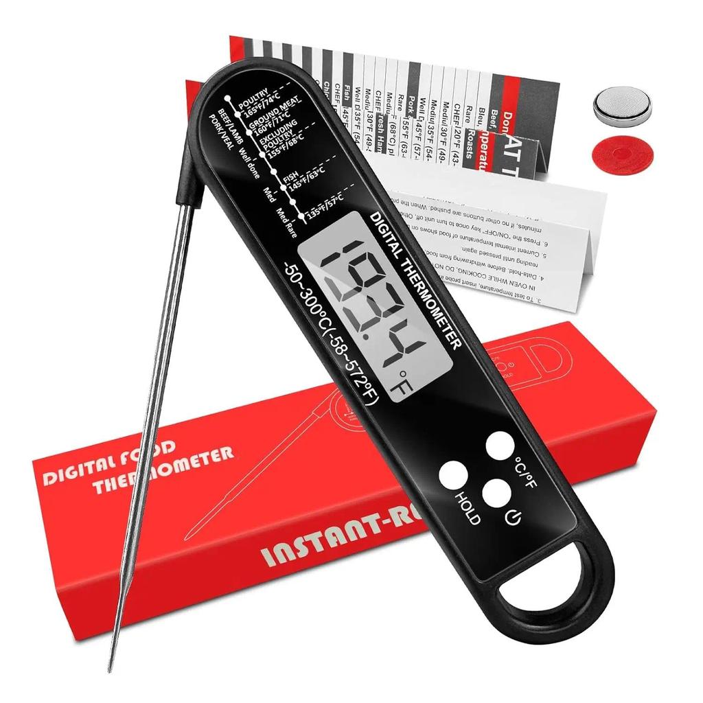 Meat Thermometer Digital - Instant Read Food Thermometer for Cooking Grilling Air Fryer Griddle Prob
