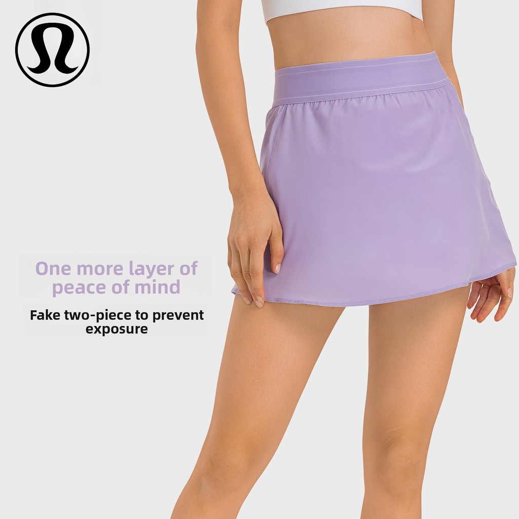 Lulu Moisture Wicking Quick-Drying Double-Layer Anti-Exposure Sports Tennis