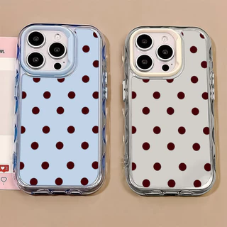 ✨จัดส่งฟรีภายในพื้นที่✨เคสมือถือซิลิโคนใสจุดเล็กเหมาะสำหรับ iPhone16 15 14 Pro Plus 13 12 11 PromaxTPU เคสโทรศัพท์มือถือ