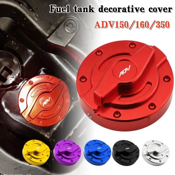ฝาครอบฝาถังน้ํามันเชื้อเพลิงอลูมิเนียม CNC สําหรับ Honda ADV 150 / ADV160 / ADV350 อุปกรณ์เสริมรถจักรยานยนต์