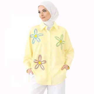 Shela / Stela Blouse Bordir Bunga Atasan Jumbo Size XL XXL XXXL 5L
