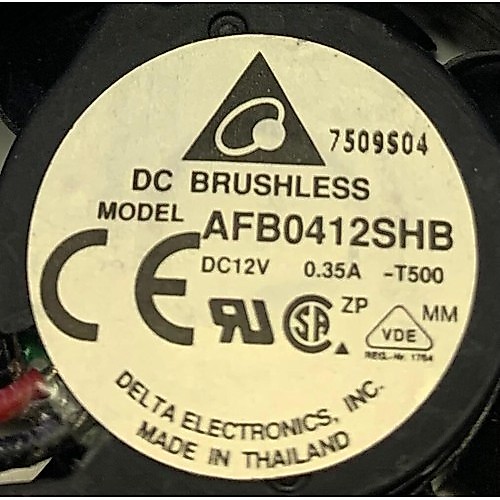 DELTA ELECTRONICS AFB0412SHB -T500 DC BRUSHLESS พัดลมระบายความร้อน 12V 0.35Amp