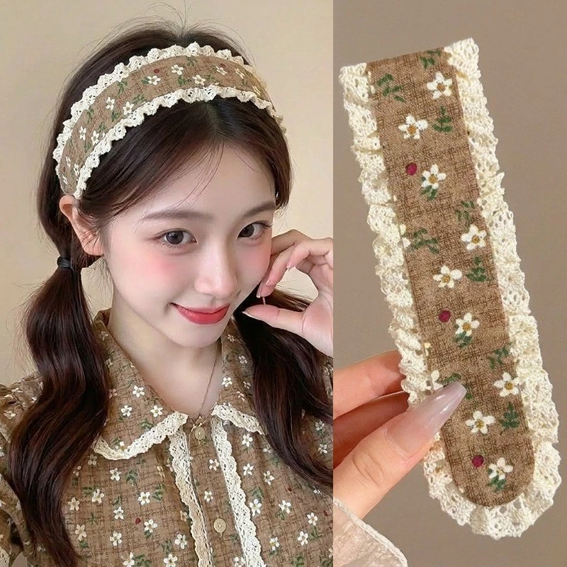 ผมโพสต์แถบคาดศีรษะแฟชั่นเกาหลีดอกไม้ Velcro Fluffy Wash Face แถบคาดศีรษะผมสติกเกอร์ Hairband อุปกรณ์เสริมผม