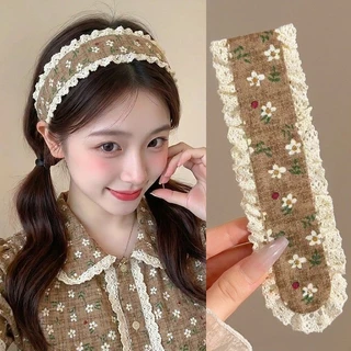 ผมโพสต์แถบคาดศีรษะแฟชั่นเกาหลีดอกไม้ Velcro Fluffy Wash Face แถบคาดศีรษะผมสติกเกอร์ Hairband อุปกรณ์เสริมผม