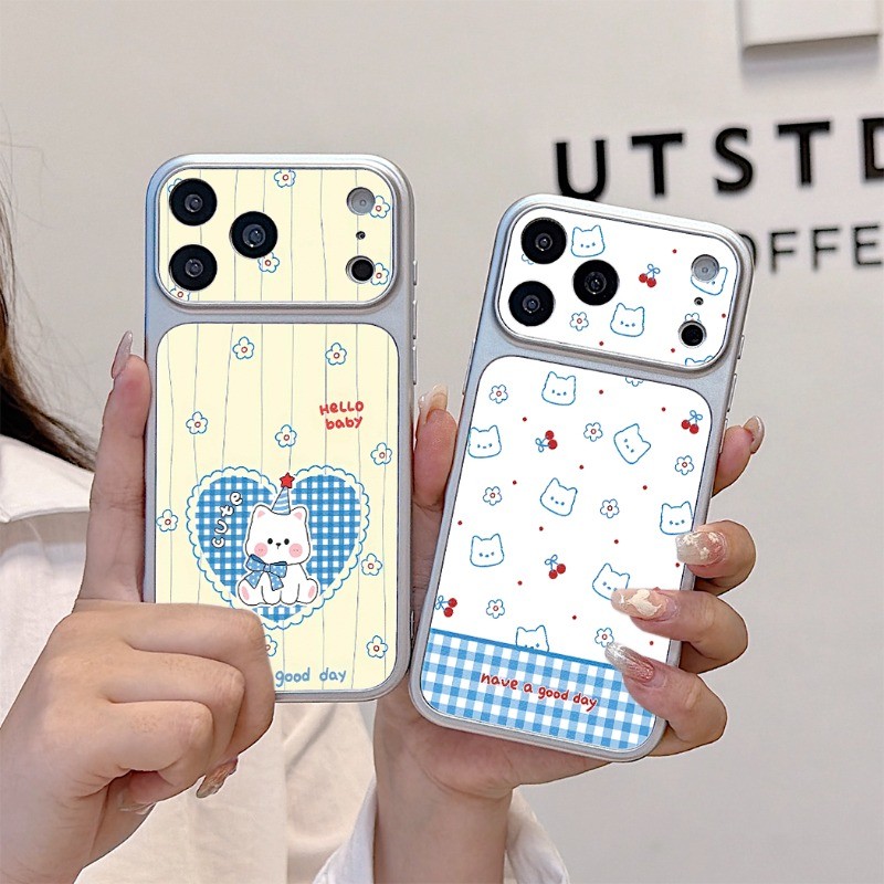 Bowknotลูกสุนัขการ์ตูนหนังสําหรับXiaomi Poco X8 Pro Max X7 X6 Neo X4 NFC X3 GT M8 M7 M6 Plus M4 M3 Pro 5G 4G Cherry Simple Polka Dotหัวใจสัตว์Anti-Dropปลอกนุ่ม