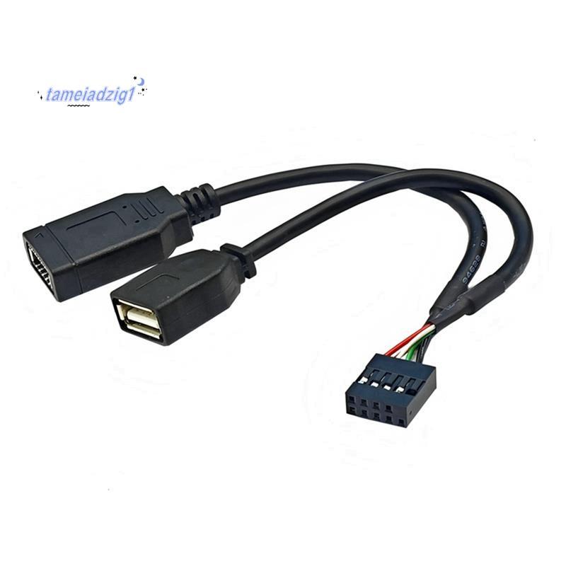 USB 9PIN to + TYPE-E อะแดปเตอร์สาย USB 9PIN to TYPE-E สาย แผงด้านหน้าอะแดปเตอร์สาย USB 9PIN to TYPE-