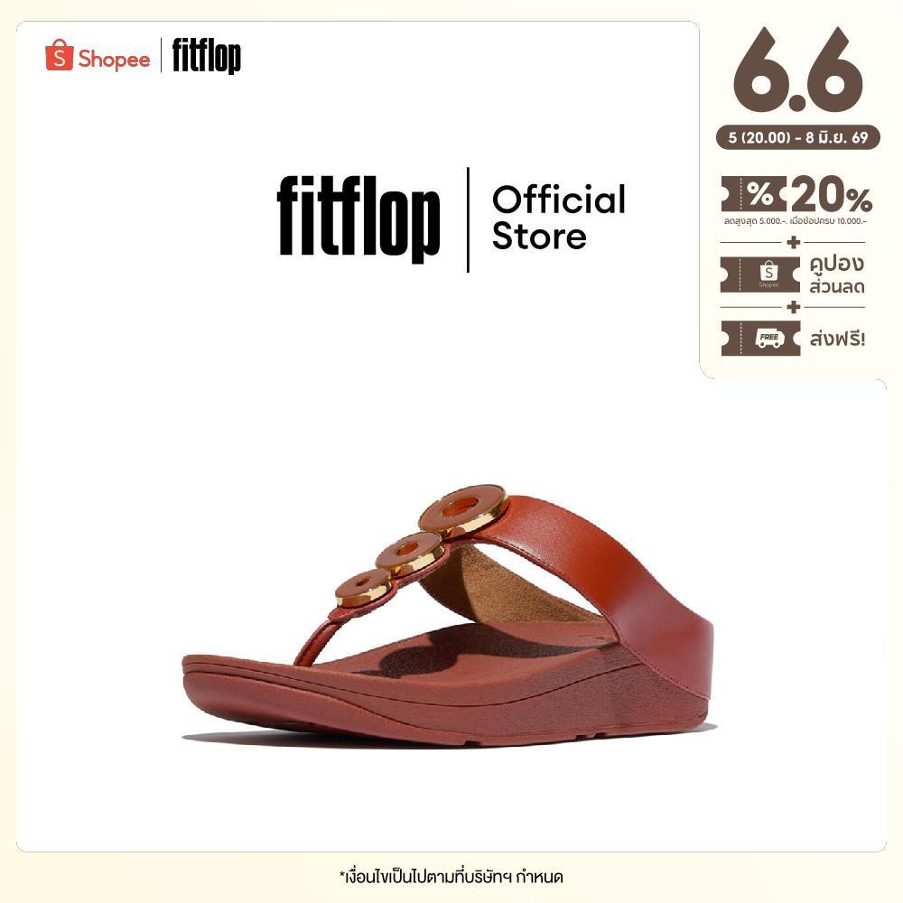 FITFLOP FINO RESIN-HOOP LEATHER รองเท้าแตะแบบหูหนีบผู้หญิง รุ่น IB8-817 สี BROWN