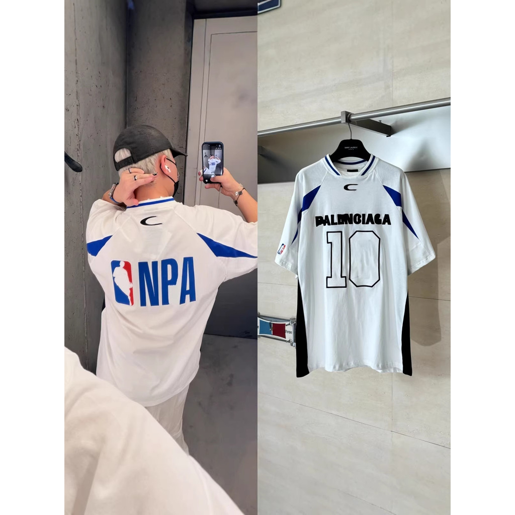 H8FP BAL**** New co-branded series embroidered short-sleeve jersey T Shirt