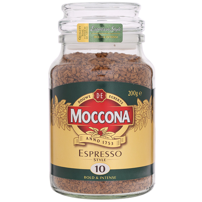 มอคโคน่าเอสเปรสโซ่สไตล์เบอร์ 10กาแฟสำเร็จรูปพรีเมี่ยมขวด 200ก Moccona Espresso Style 200g [8711000255117 ]