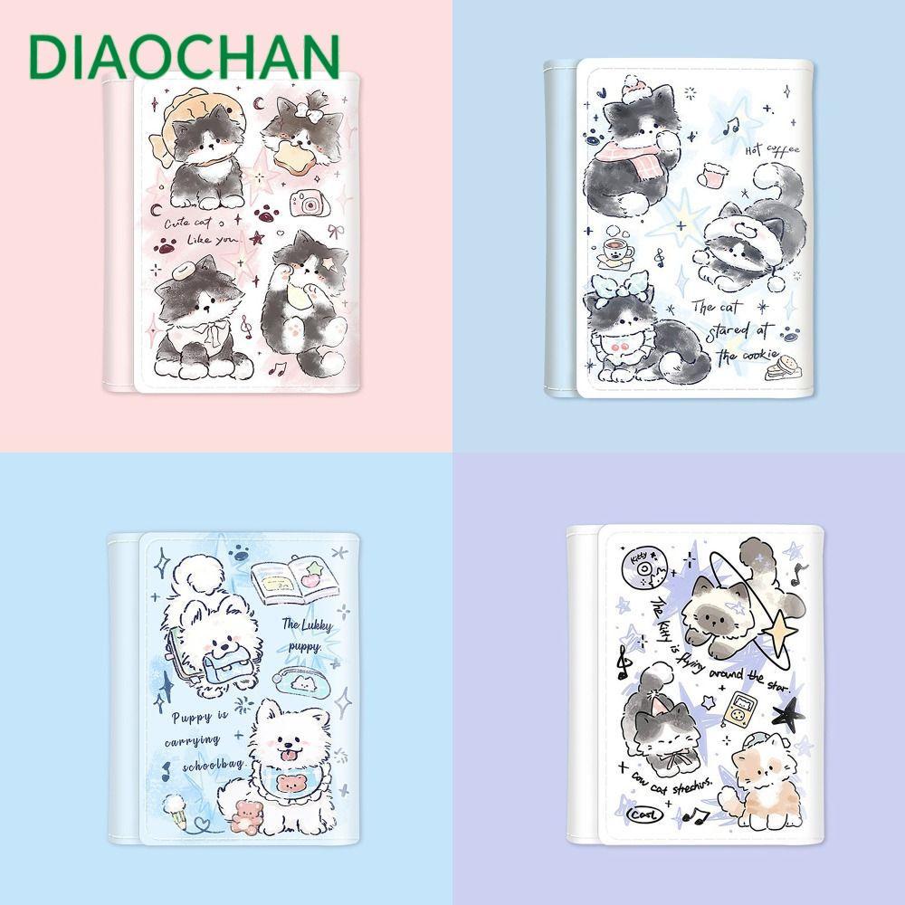DIACHATH กระเป๋าสตางค์PU สไตล์INS แบบพับได้สำหรับน้องหมาน่ารัก เป็นของขวัญให้นักเรียนหญิง