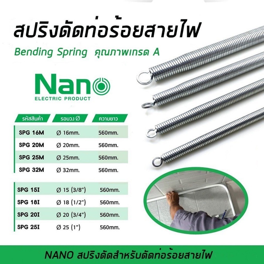 【4 ชิ้น/ชุด】สปริงดัดท่อ ร้อยสายไฟ ท่อร้อยสายไฟ สำหรับท่อขนาด16/20/25/32มม. 3หุน (3/8) 4หุน (1/2) 6หุน (3/4)