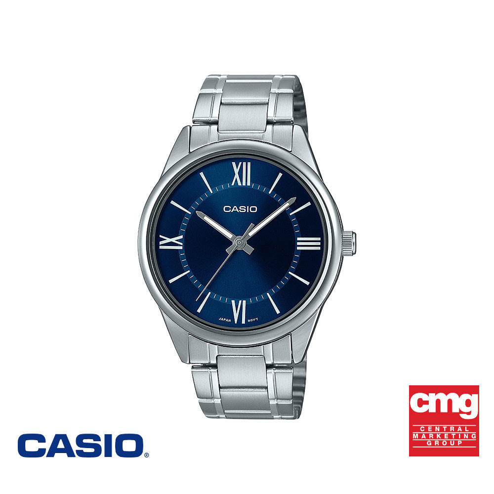 CASIO นาฬิกาข้อมือ CASIO รุ่น MTP-V002D-2B3UDF วัสดุสเตนเลสสตีล สีเงิน