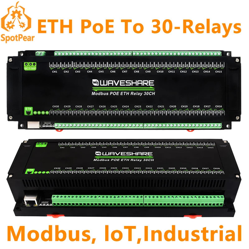 อุตสาหกรรมที่เชื่อถือได้ Modbus POE ETH RJ45 เพื่อรีเลย์ 30CH RTU/Modbus TCP-Ethernet สําหรับ IOT