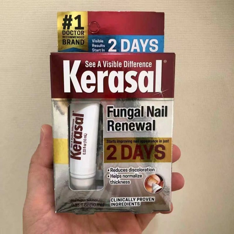 American Kerasal Yellow Nail Repair Crispy Nail Repair Liquid Nail Care Liquid 10ml Pack นําเข้าบรรจ