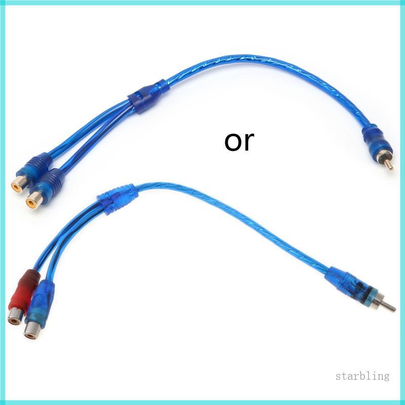 Star Car MP3 o RCA 1 Male to 2 Female Y Splitter Cable Adapter Cord