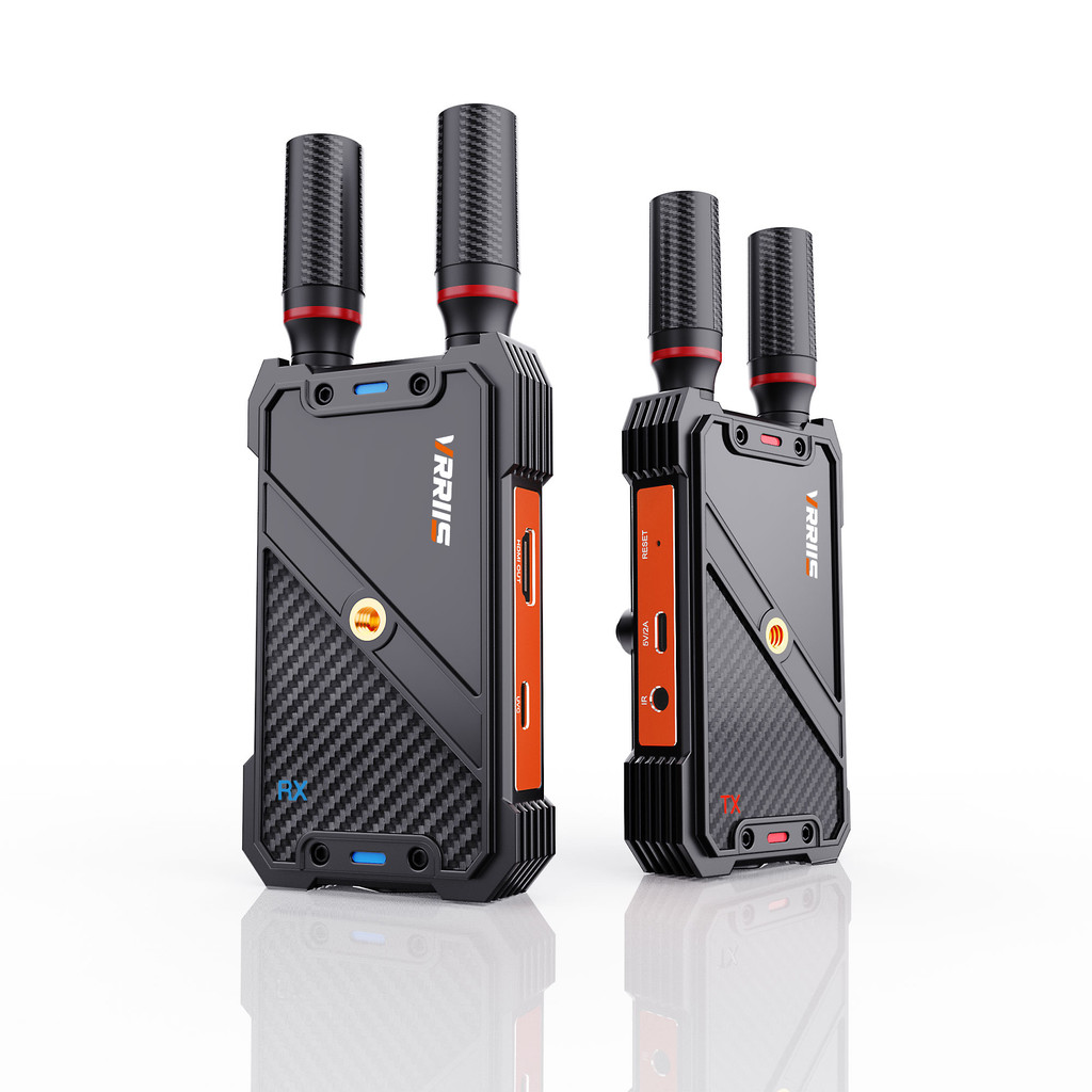 VRRIIS WL082U 400M HDMI Wireless Extender เครื่องส่งสัญญาณและตัวรับสัญญาณรองรับกล้องแบตเตอรี่สตรีมมิ