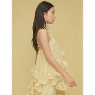 Original Design IRIS BOUTIQUE Bagii Premium l ID778802 Pastel Watercolor Ruffle Maxi Dress