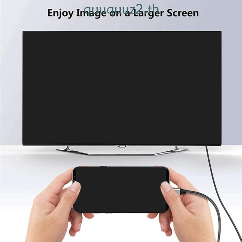 Quu สาย USB C เป็น HDTV รองรับความละเอียด 3840x2160 สําหรับสายเคเบิลอะแดปเตอร์อุปกรณ์ Type C 200 ซม.