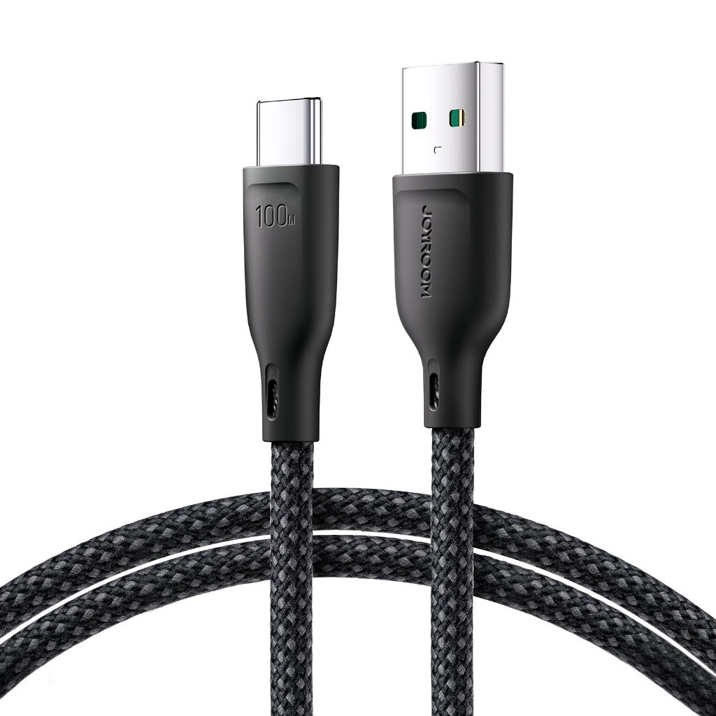 Joyroom รุ่น SA34-AC6 Multi-Color Series 100W Fast Charging Data Cable (USB-A to Type-C) 1m