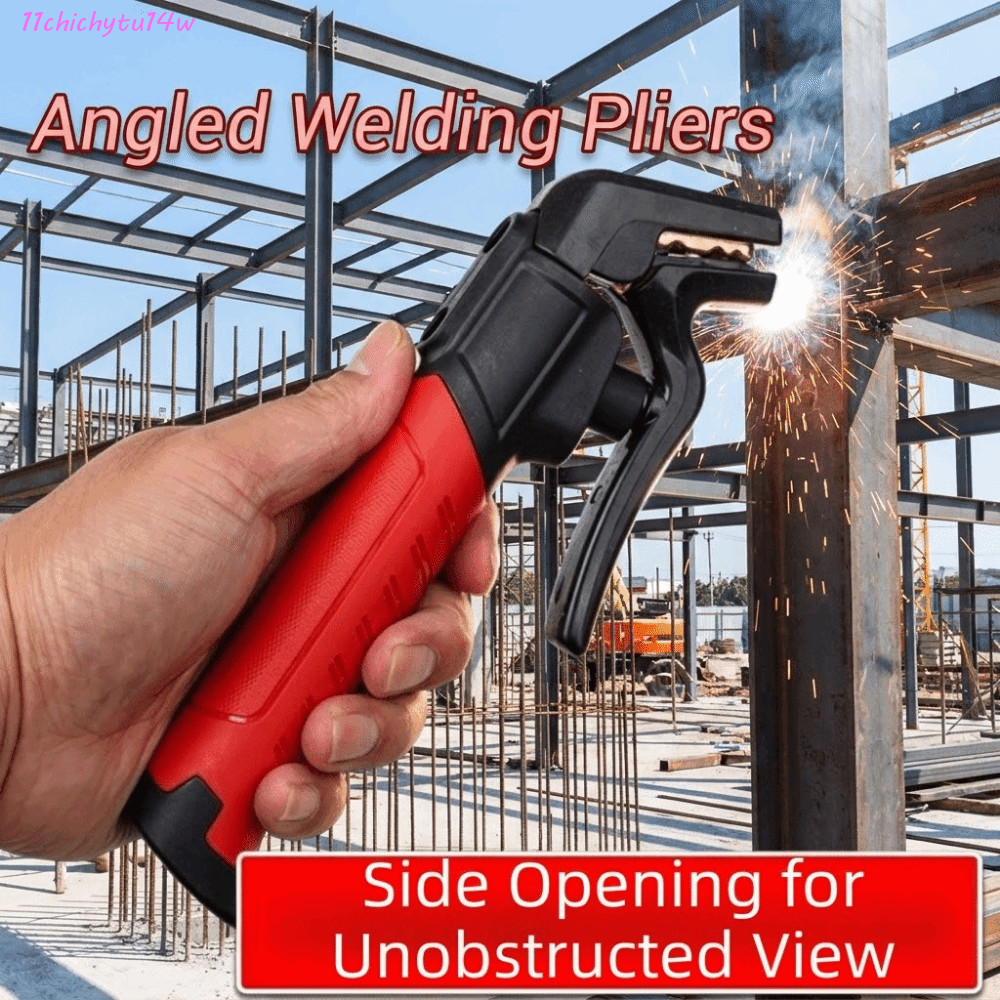 CHICHYTU14W เชื่อม Electrode Holder, Heavy Duty ฉนวนจับแหนบเชื่อม, Rod Holder Ergonomic ทนความร้อน 600A Electrode Holding Clamp สําหรับช่างเชื่อม