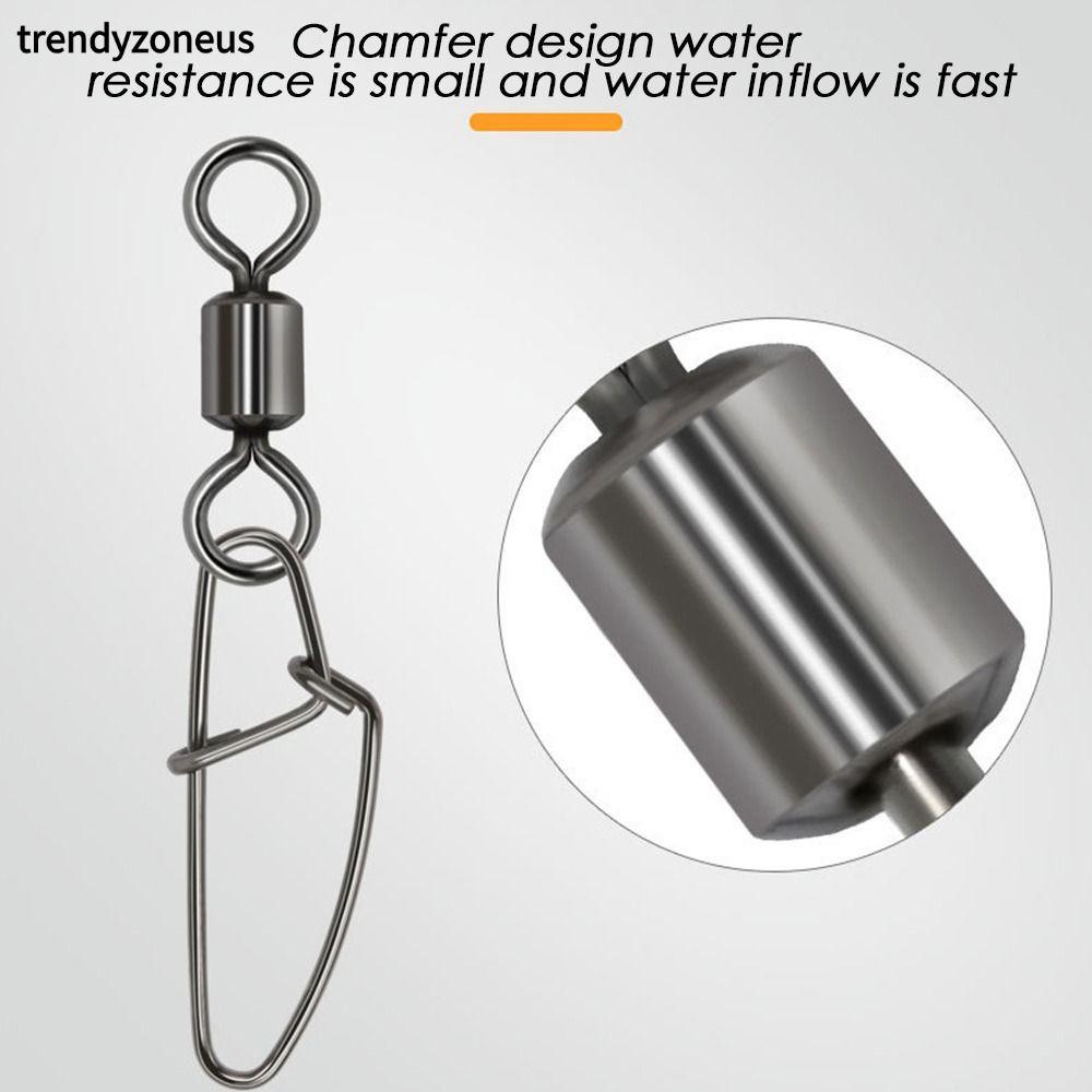 TRENDYZONEUS 50 ชิ้น Rolling Swivel Solid Ring 1 #-8 # Heavy Duty Ball