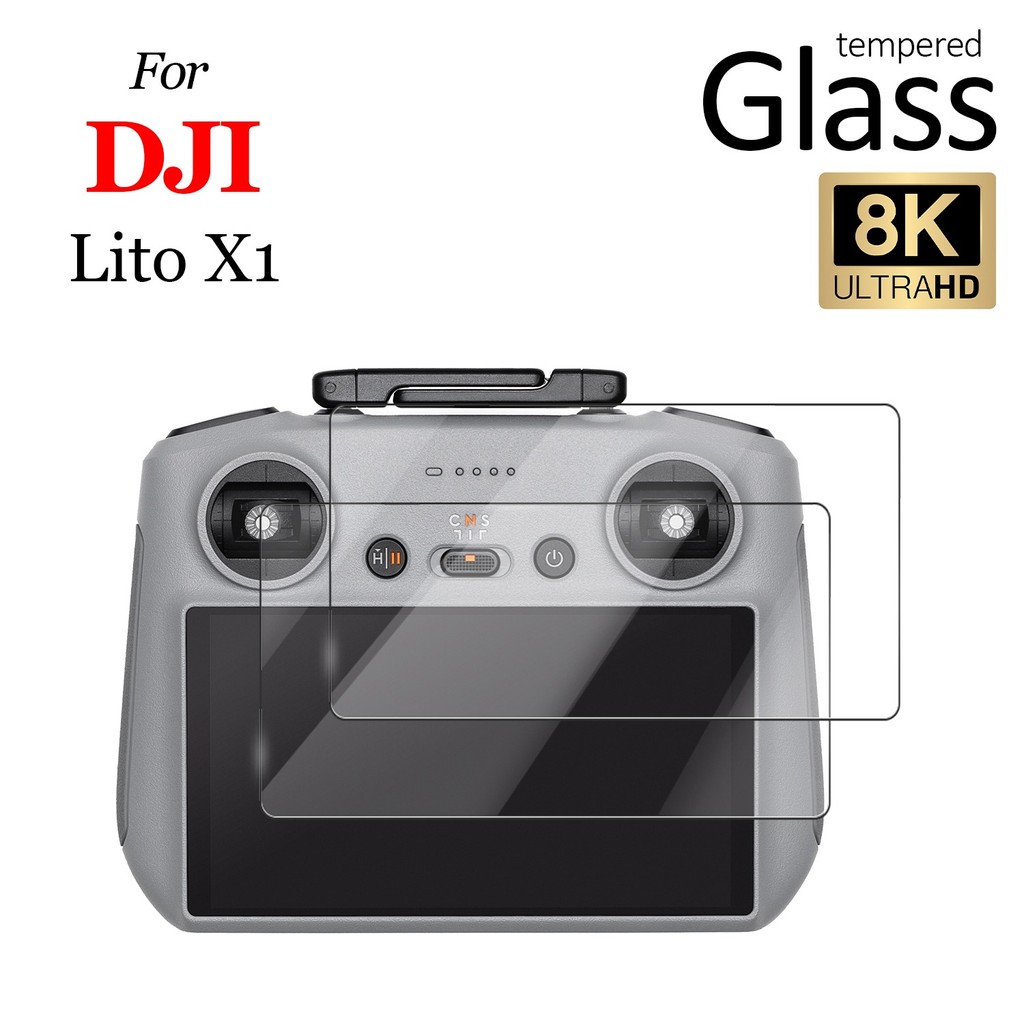 สําหรับ DJI Lito X1 กระจกนิรภัยป้องกันหน้าจอ HD Clear Anti-Scratch ฟิล์มป้องกันสําหรับรีโมทคอนโทรลพร้อมหน้าจอ