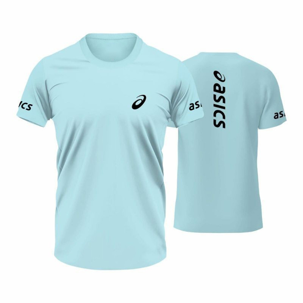 ขายร้อน Mens Solid-Color Moisture-Wiking Quick-Dry Sports T-Shirt, Lightweight Running Short-Sleeve Top2026