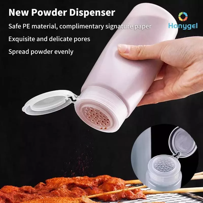Honyge1 ขวดพลาสติกใส 400/600ml พร้อมฝาปิด เขย่าเครื่องปรุงรส สําหรับ BBQ ห้องครัว จัดเก็บเครื่องเทศใหม่