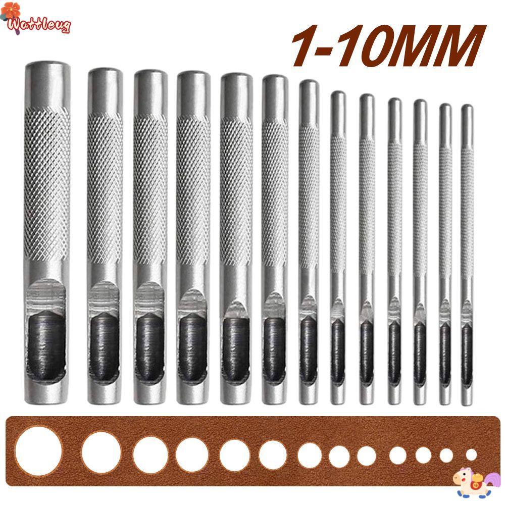 WATTLEUG เครื่องมือหนัง Leathercraft Handcrafts 1-10MM เจาะเครื่องเจาะอัตโนมัติเหล็กคาร์บอน