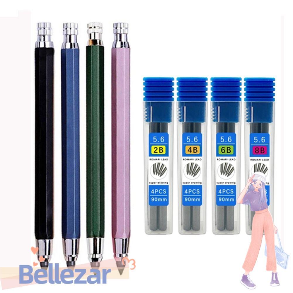 BELLEZAR ดินสออัตโนมัติ 2B/4B/6B/8B ดินสอเติมโรงเรียนอุปกรณ์สํานักงานเครื่องเขียนออกแบบการ์ตูนเขียนว