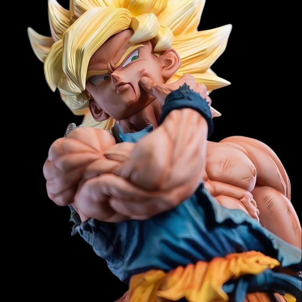 First Super Battle Damage Goku รูป Dragon Ball รุ่นอะนิเมะอินเทรนด์เล่นอุปกรณ์ต่อพ่วงเครื่องประดับ Super Saiyan LZ