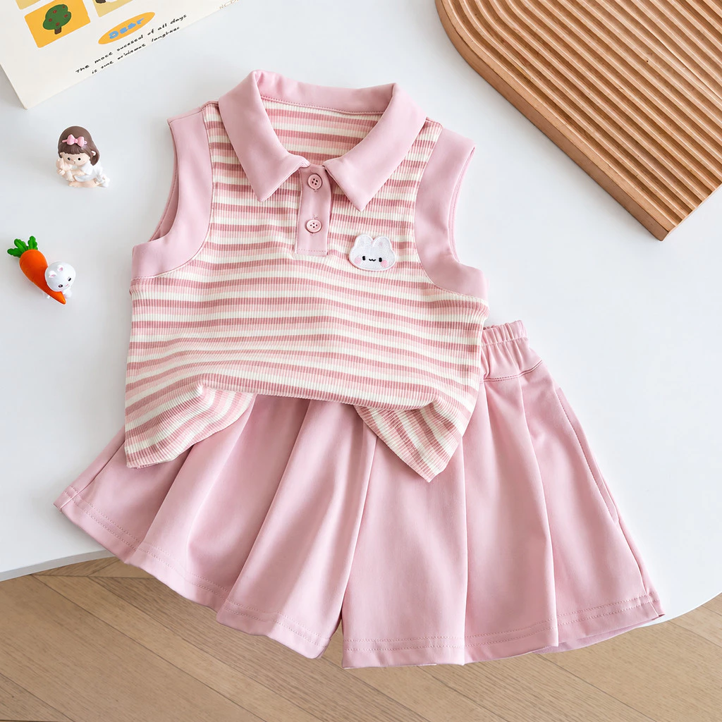 เสื้อผ้าเด็กผู้หญิง ชุดเซ็ตแฟชั่นลูกสาว ชุดเซ็ต 2 ชิ้น เสื้อ+กางเกง Size80-120cm DXT252 thumbnail 10