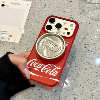 ที่ไม่ซ้ํากัน INS Creative Soda สามารถแม่เหล็ก Kickstand Case, Full-Cover ฟิล์มกันกระแทกฝาครอบโทรศัพท์สําหรับ iPhone 17 Pro Max, 16 Pro, 15, 14 Pro, 13, การออกแบบ Unisex