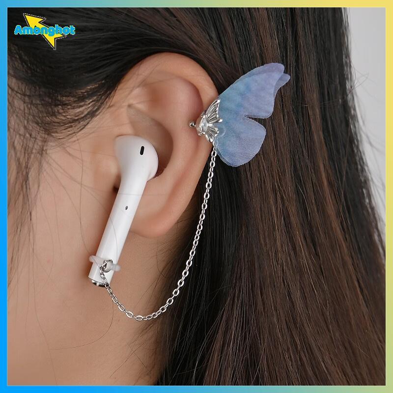 Amonghot> ต่างหูสําหรับ Airpods Ear Holder คลิป Clip-On Anti Lost Butterfly Ear Clip สําหรับผู้หญิง Ins-สไตล์ Anti LossWireless Earhook ใหม่