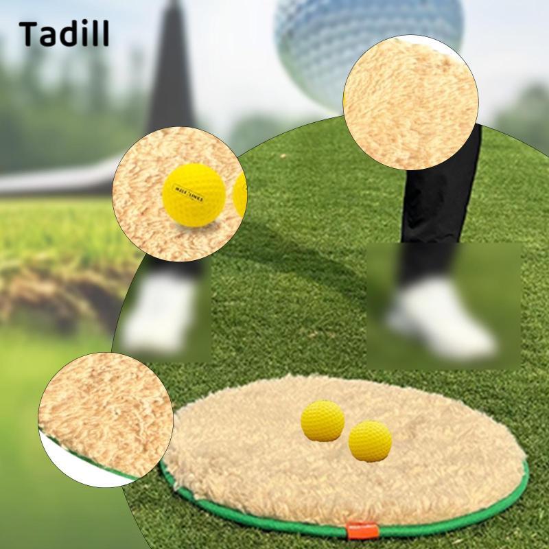 Tadill Golf Chipping Skills Training Mat พรีเมี่ยม Bunker Practice Mat พร้อมลูกบอลสําหรับ Backyard Garage — صورة 2