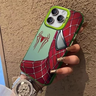 Spider-Man สําหรับ iPhone 16 15 14 Pro Max 12 13 Mini 11Pro XS XR 7 8 Plus SE ป้องกันหน้าจอปลอกกันกระแทก