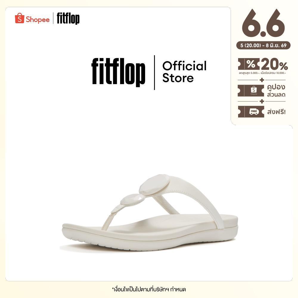 FITFLOP SOLAY GLOSSY-DISC T/P รองเท้าแตะแบบหูหนีบผู้หญิง รุ่น A5W-477 สี CREAM