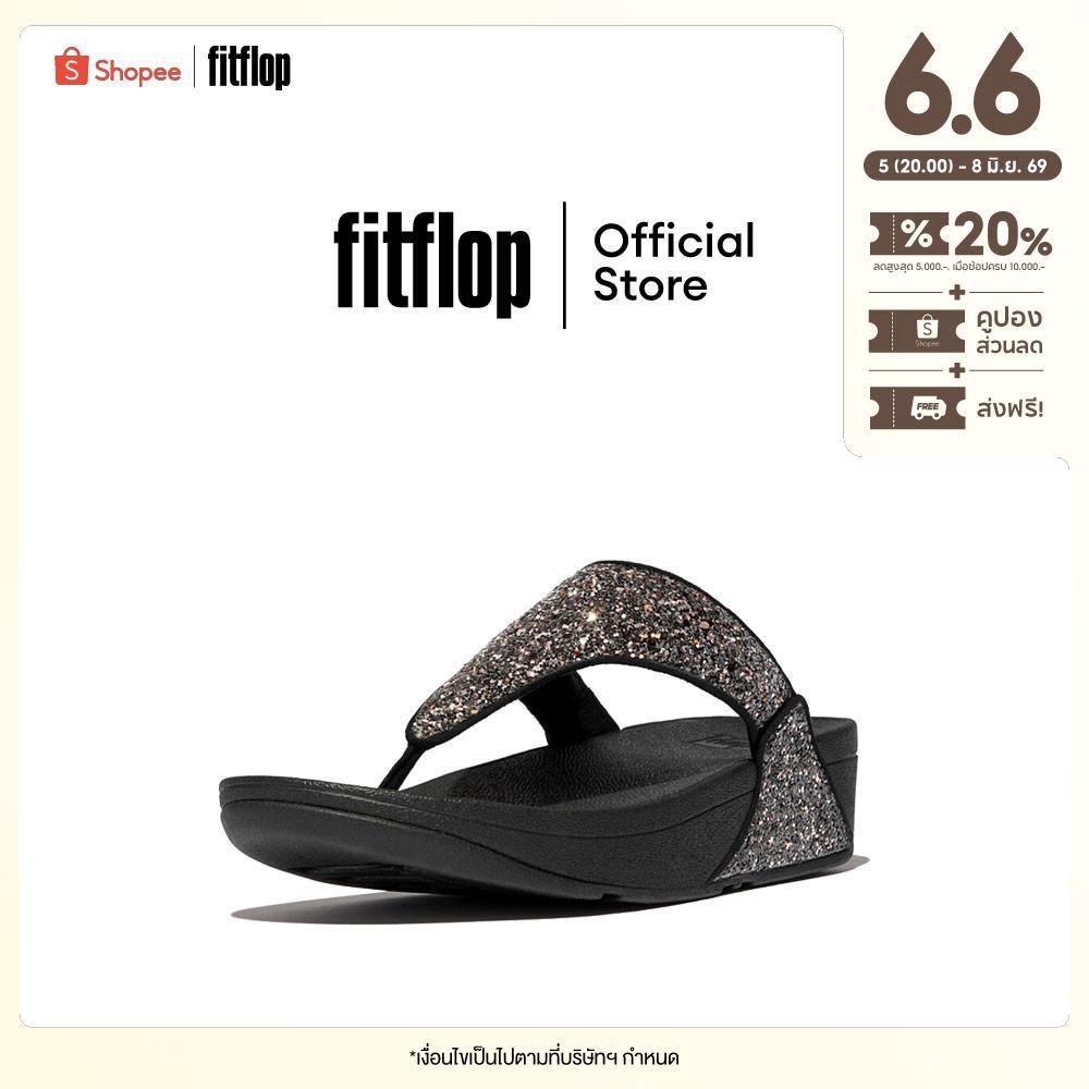 FITFLOP LULU MULTI-TONAL GLITTER T/P รองเท้าแตะแบบหูหนีบผู้หญิง รุ่น JE6-C55 สี BLACK
