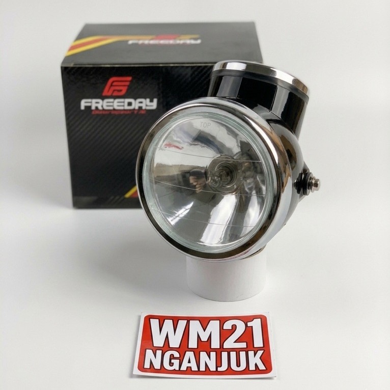 HEADLIGHT COVER SET CD90 CD 90 FREEDAY PLUS BULB & REPLLER - CLASSIC CHROME PREMIUM HEADLAMP SET
