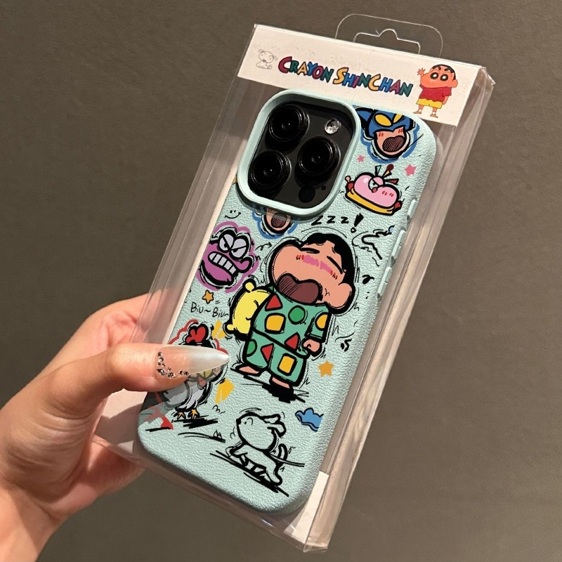 Graffiti Shin-Chan รูปแบบเหมาะสําหรับ iPhone XR 16 Pro รูปที่ 5