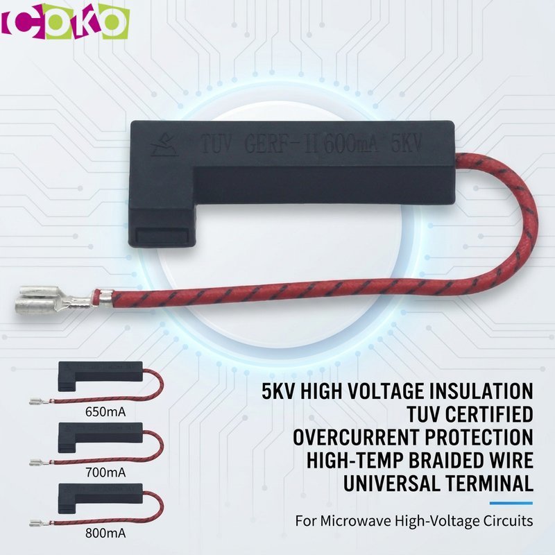 ฟิวส์ไมโครเวฟ อะไหล่ไมโครเวฟ 5KV 650mA 700mA สำหรับไมโครเวฟ เตาอบ รองรับแรงดันสูง ติดตั้งจ่าย