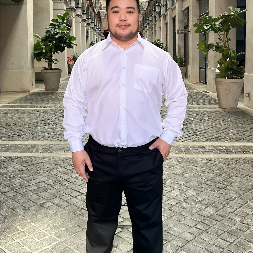 [M-10XL] เสื้อเชิ้ตขาวแขนยาว ไซส์ อก 40 - 60 นิ้ว มีไซส์ใหญ่พิเศษ ผ้าทวิล ผ้าออกฟอต