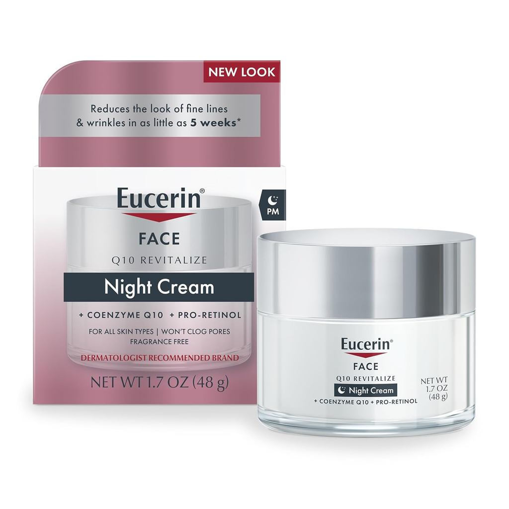 Youselin Q10 Anti-Wrinkle Night Cream+Retinol Facial Cream เหมาะสําหรับผิวแพ้ง่าย 1.7oz Can HR4T
