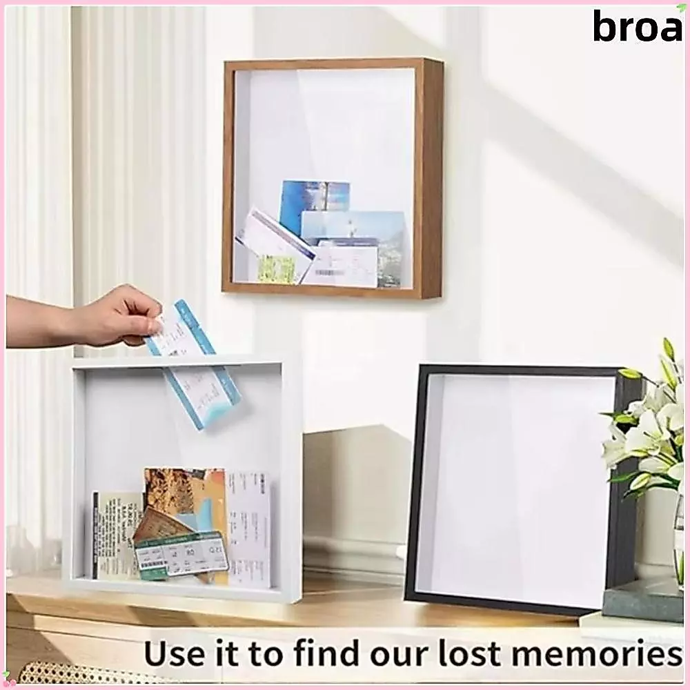 กล่องเงาสําหรับเดินทาง BROA, กล่องเงาตั๋วสี่เหลี่ยมโหลดด้านบน, ติดผนังโปร่งใสตั๋วง่าย Stub Memory Frame Home Decor