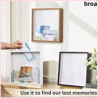 กล่องเงาสําหรับเดินทาง BROA, กล่องเงาตั๋วสี่เหลี่ยมโหลดด้านบน, ติดผนังโปร่งใสตั๋วง่าย Stub Memory Frame Home Decor