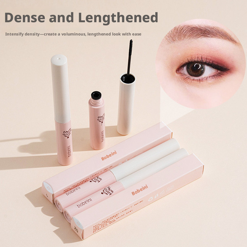 พร้อมส่ง มาสคาร่า หัวแปรงสีชมพูเล็ก ยาวดกดั้ง ไม่เปื้อน สีน้ำตาลดำ