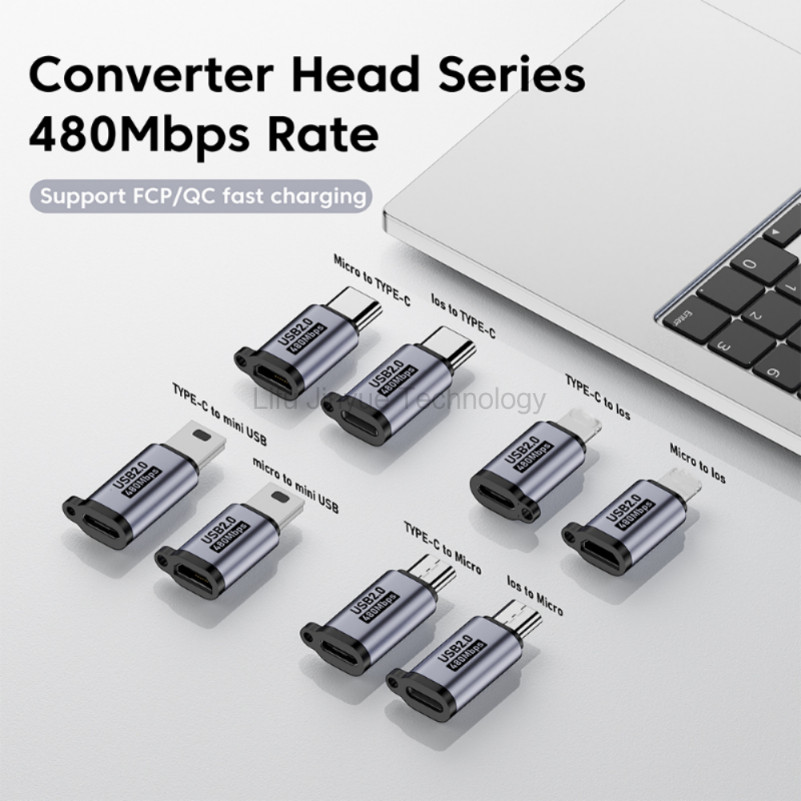 LIKAIYUE 1PCS USB Type-C อะแดปเตอร์ประเภท C ถึง Micro USB หญิง USB C ตัวแปลงชายสําหรับ Xiaomi Samsung Charger ข้อมูลสาย USBC USB C อะแดปเตอร์