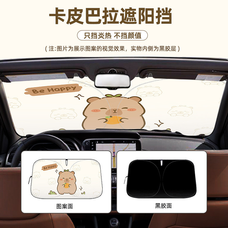 Cartoon Car Sun Protection Heat Insulation Car Sunshade Kappabala Car Sunshade Front Windscreen 1YuF