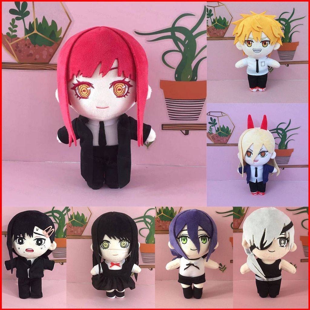 GL Chainsaw Man ตุ๊กตาตุ๊กตา Denji Makima Power Kwangshi Mitaka Reze Kobeni ตุ๊กตาของเล่นสําหรับของข